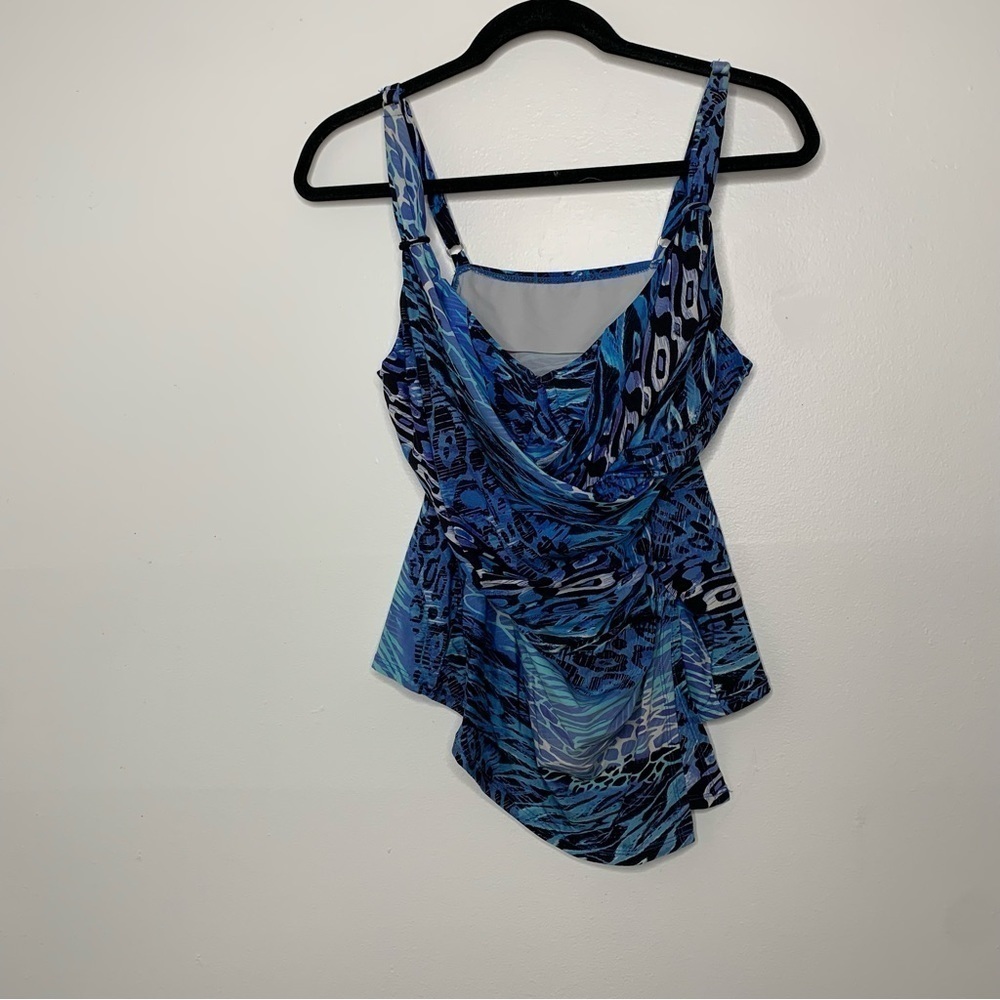 Miraclesuit blue animal print swimsuit top 10